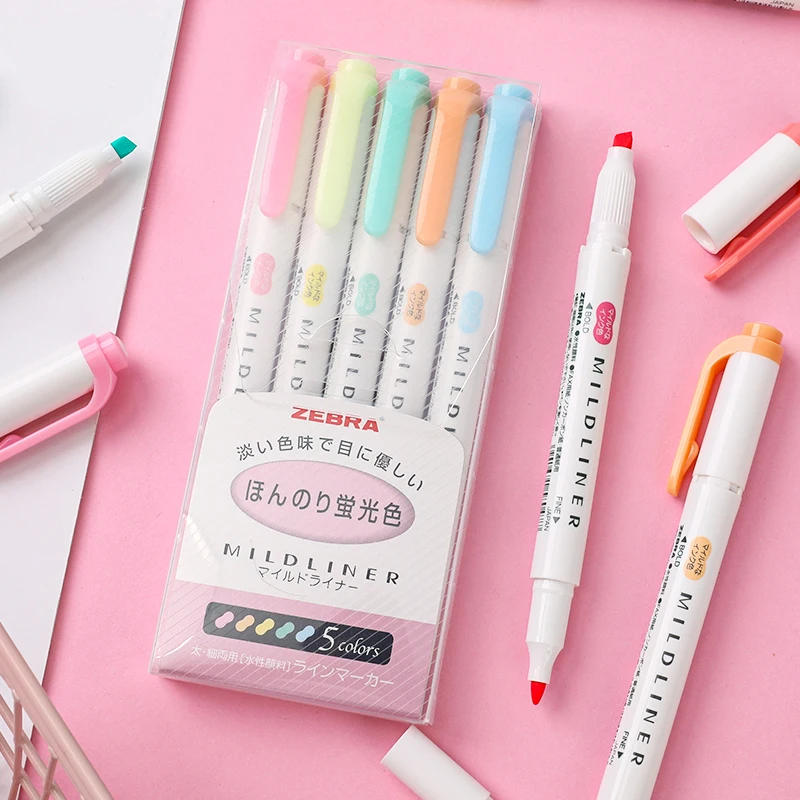 ZEBRA Mildliner хайлайтер WKT7 – обзор и цена Zebra Pen Mildliner
